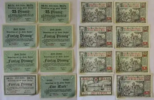 8 Banknoten Notgeld Anweisung auf die Stadt Itzehoe 1918-1920 (163380)