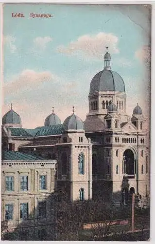 55931 Ak Lodz Łódź Synagoga Synagoge 1910