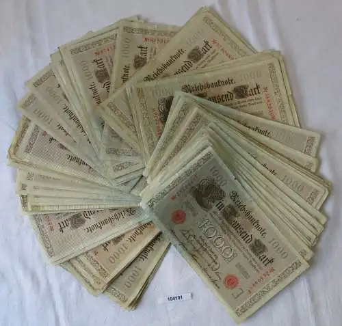 Sammlung mit 100 Banknoten 1000 Mark 1910 Deutschland Rosenberg 45 (104101)