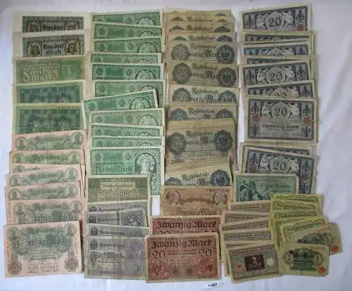 Sammlung mit 100 Banknoten Deutschland Deutsches Reich (102637)