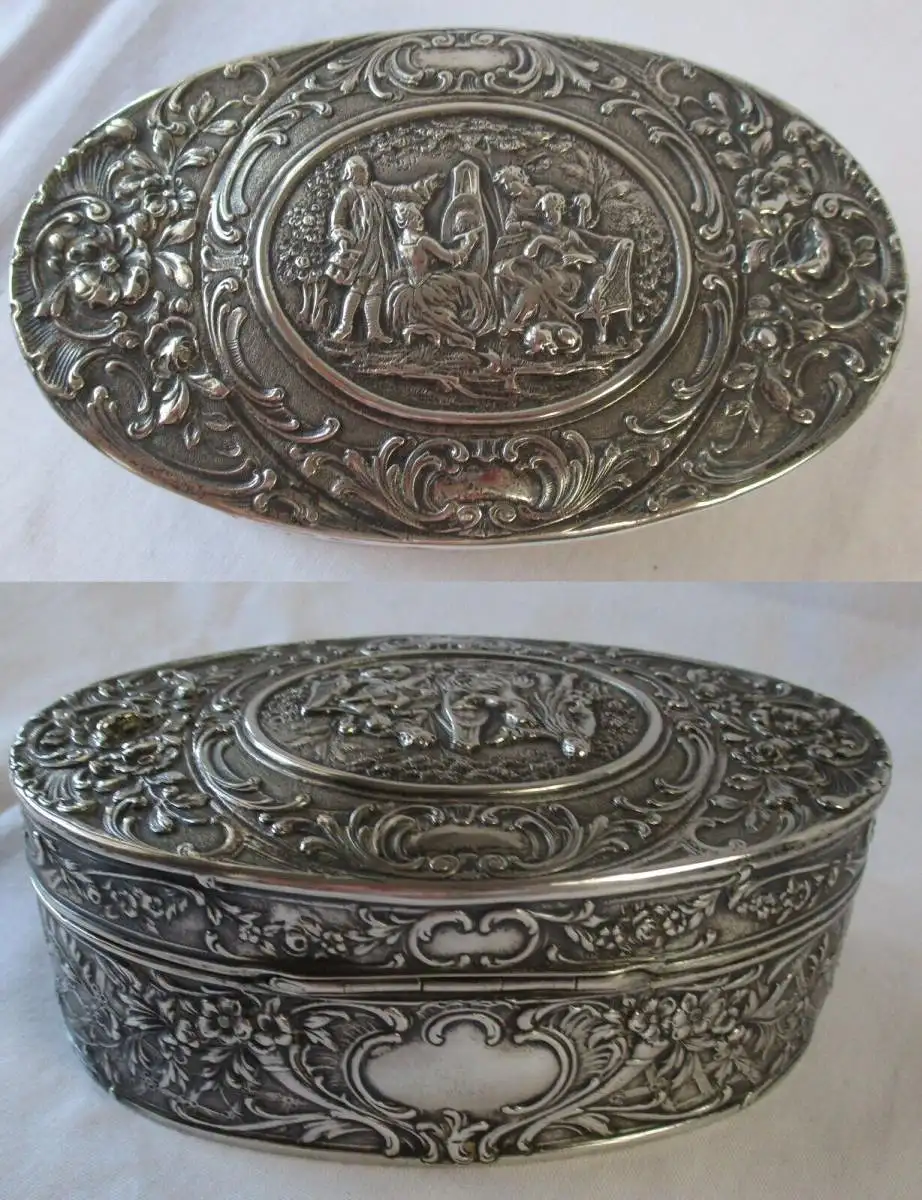 antike 800er Silber Zuckerdose Jean L. Schlingloff  Hanau um 1920 (107378) 1