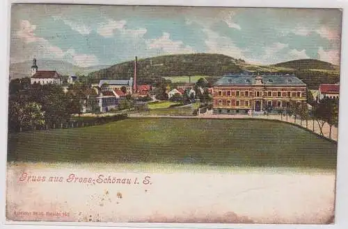 904992 Ak Gruss aus Gross-Schönau i.S. 1923