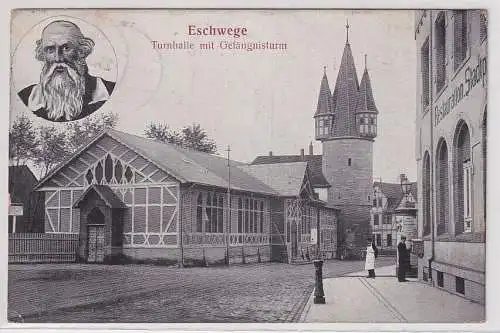 903000 Ak Eschwege Turnhalle mit Gefängnisturm 1925