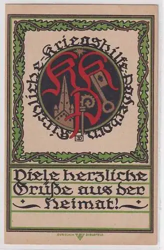 87424 Künstler Ak Kirchliche Kriegshilfe Paderborn um 1915