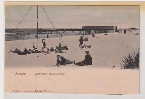 51159 Ak Prerow Strandpartie am Herrenbad 1902