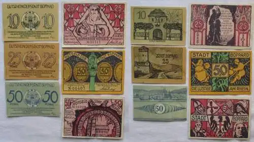 6 Banknoten Notgeld Stadt Boppard 1921 (161297)