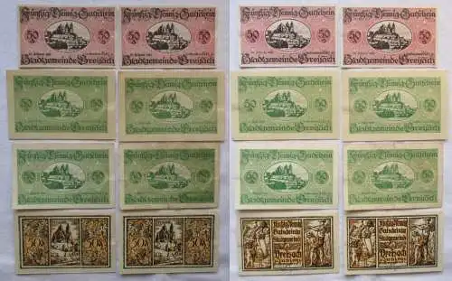 8 Banknoten Notgeld Stadtgemeinde Breisach 1919-1921 (169198)
