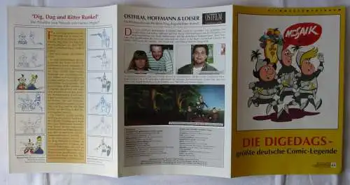 Mosaik Werbeflyer zur Ausstellung DIE DIGEDAGS – größte deutsche Comic-Legende