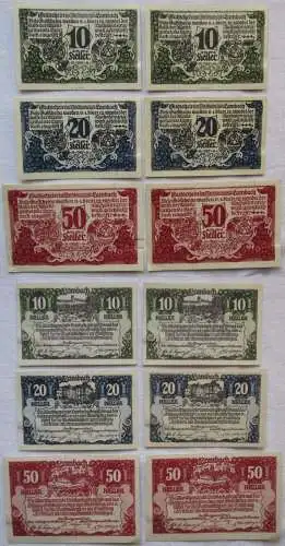 6 Banknoten Notgeld Marktgemeinde Lambach 1920 (168665)