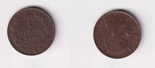 1 Centesimo Kupfer Münze Italien 1896 R vz (138187)