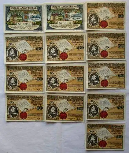 13 Banknoten Notgeld Stadt Butzbach in Hessen 1921 (124034)