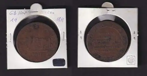 1811 Großbritannien 1 Penny Token Newark Nottinghamshire Medaille (154433)