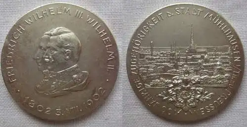 Medaille 100 jährige Zugehörigkeit der Stadt Mühlhausen zu Preussen 1902 /169425