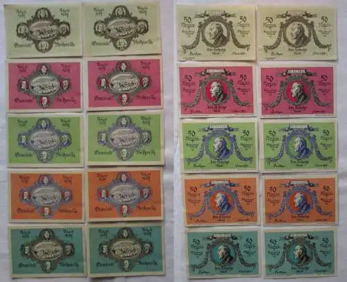10 x Banknoten Notgeld Gemeinde Keilhau in Thüringen 1.6.1921 (168606)