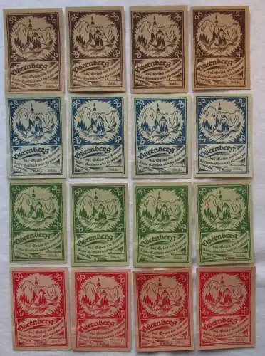 16 Banknoten Notgeld Gemeinde Obernberg bei Gries 1920 (168684)