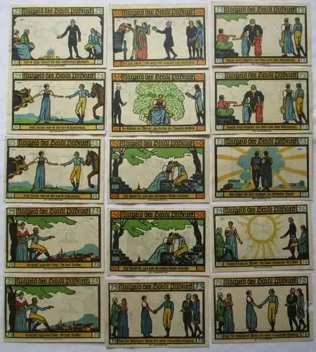 15 Banknoten Notgeld Stadt Pößneck um 1921 (152718)
