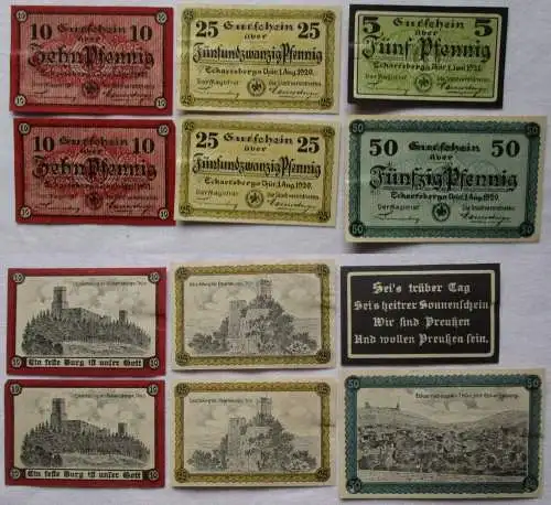 6 Banknoten Notgeld Stadt Eckartsberga 1921 (166335)