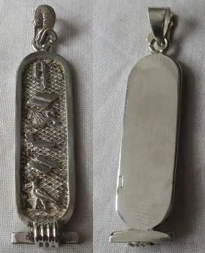 ägyptischer silberner Ketten Anhänger Hieroglyphen "Silvia" (163105)