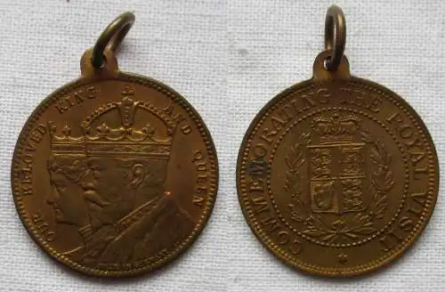 Medaille königlicher Besuch König Edward II Königin Alexandra (167603)