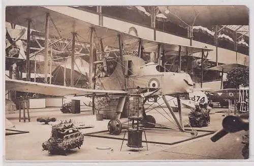 95506 Ak Flugzeugwerk Innenansicht, Luftfahrerdank um 1920