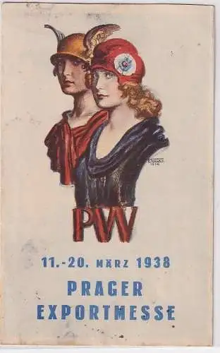 44738 Künstler Ak F. Naske: Prager Exportmesse 11.-20. März 1938
