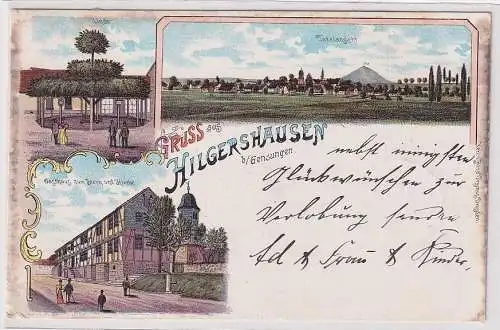16950 Ak Lithographie Gruß aus Hilgershausen bei Gensungen Gasthaus zum Stern