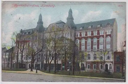 52855 Ak Blick auf das Gewerkschafts-Haus in Hamburg 1907