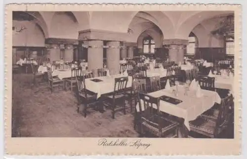 12293 Ak Ratskeller Leipzig Gastraum um 1930