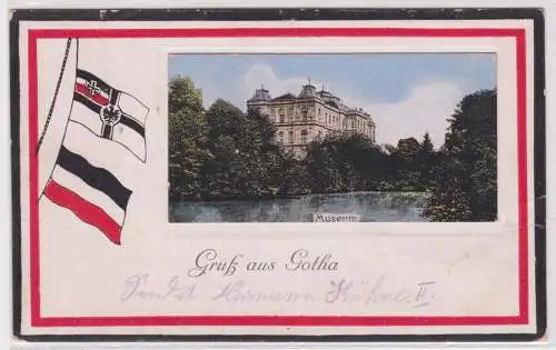 902037 Patriotika Feldpost Ak Gruß aus Gotha Museum 1915