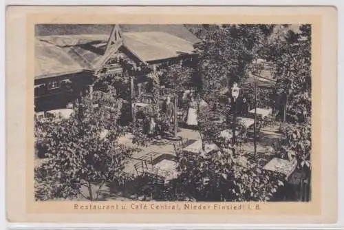 77314 Ak Nieder Einsiedl Dolní Poustevna Restaurant und Café Central um 1920