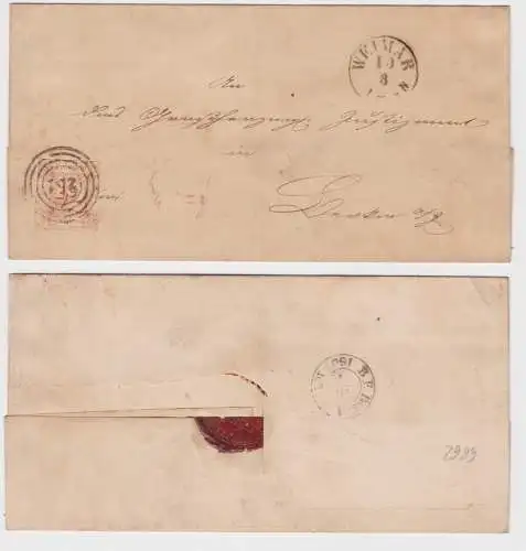 902033 AD Thurn & Taxis 1/2 Silbergroschen Weimar - Berka am Ilm Nummernstempel