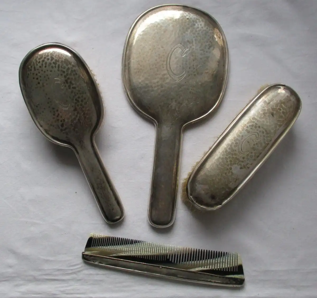 Frisierset Toiletten Set 800 Silber Hermann Bauer Schwäbisch Gmünd (153785) 0