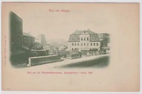 15341 Ak Das alte Leipzig - Bild aus Windmühlenstraße: Baumgärtner's Areal