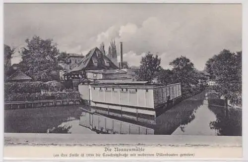 901956 Ak Aus Leipzigs alten Tagen - Nonnenmühle später Tauchnitzstr. m. Villen