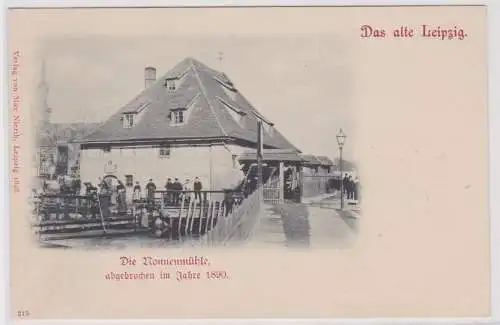 05068 Ak Das alte Leipzig - Blick auf die Nonnenmühle um 1900