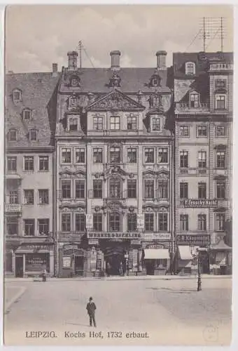 04636 Ak Alt-Leipzig Serie 1, Nr. 83 - Kochs Hof mit zahlreichen Geschäften