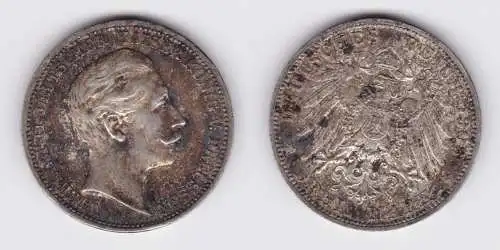 3 Mark Silbermünze Preussen Kaiser Wilhelm II 1908 A Jäger 103 ss (163358)