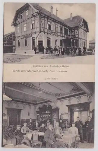 902907 Mehrbild Ak Gruß aus Markoldendorf Gasthaus zum deutschen Kaiser um 1910