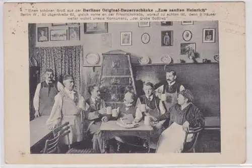 90844 Feldpost Ak Gruß aus der Berliner Original Bauernschänke 1918
