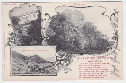 903145 Mehrbild Ak Gruß aus dem Wesergebirge Paschenburg, Schaumburg, Hohenstein