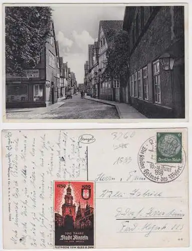 902789 Ak Rinteln Bäckerstraße mit Frisiersalon 1939