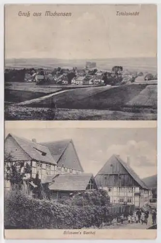902814 Mehrbild Ak Gruß aus Mackensen Totalansicht, Göhmanns Gasthof 1911 