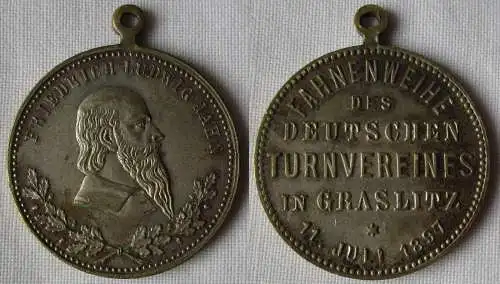 Medaille Fahnenweihe des deutschen Turnvereines in Graslitz 11.7. 1897 (163023)