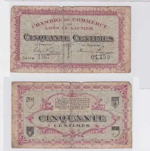 5 Centimes Banknote Frankreich Chambre de Commerce Lons le Saunier (119153)