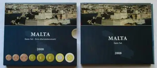 KMS Euro Euro-Set Kursmünzensatz Malta 2008 Stgl. im Blister (135001)