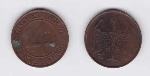 4 Pfennig Kupfer Münze Weimarer Republik 1932 A "Brüning Taler" (120053)