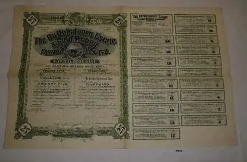 25 Aktien à 1 Pfund The Buffelsdoorn Estate & Gold Mining Johannesburg (127993)