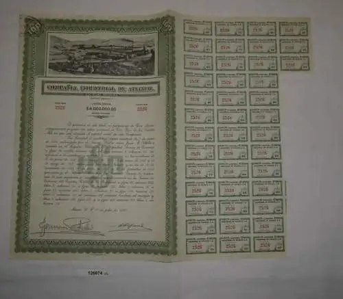 100 Peso Aktie Compañia Industrial de Atlixco México 1. Juli 1949 (126674)