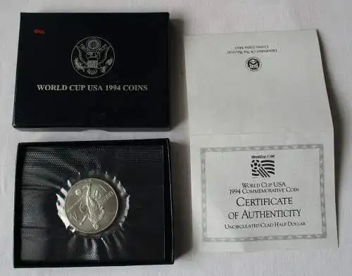 1/2 Dollar Nickel Münze USA Fussball WM 1994 (116730)