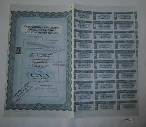 1 Stück Aktie Compagnia Napolitana d' Illuminazione e Scaldamento 1967 (127777)